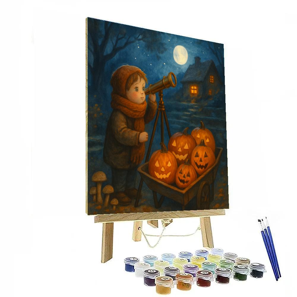 Stargazers Pumpkin Garden paint by numbers
