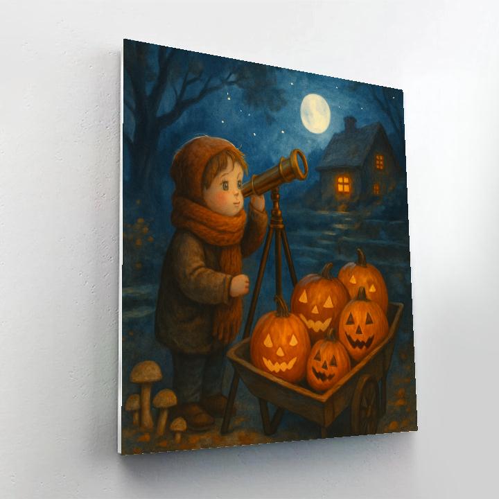 Stargazers Pumpkin Garden paint by numbers
