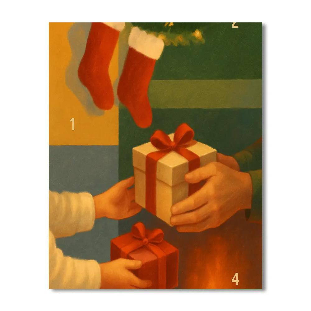 Gifts By The Fireplace paint by color