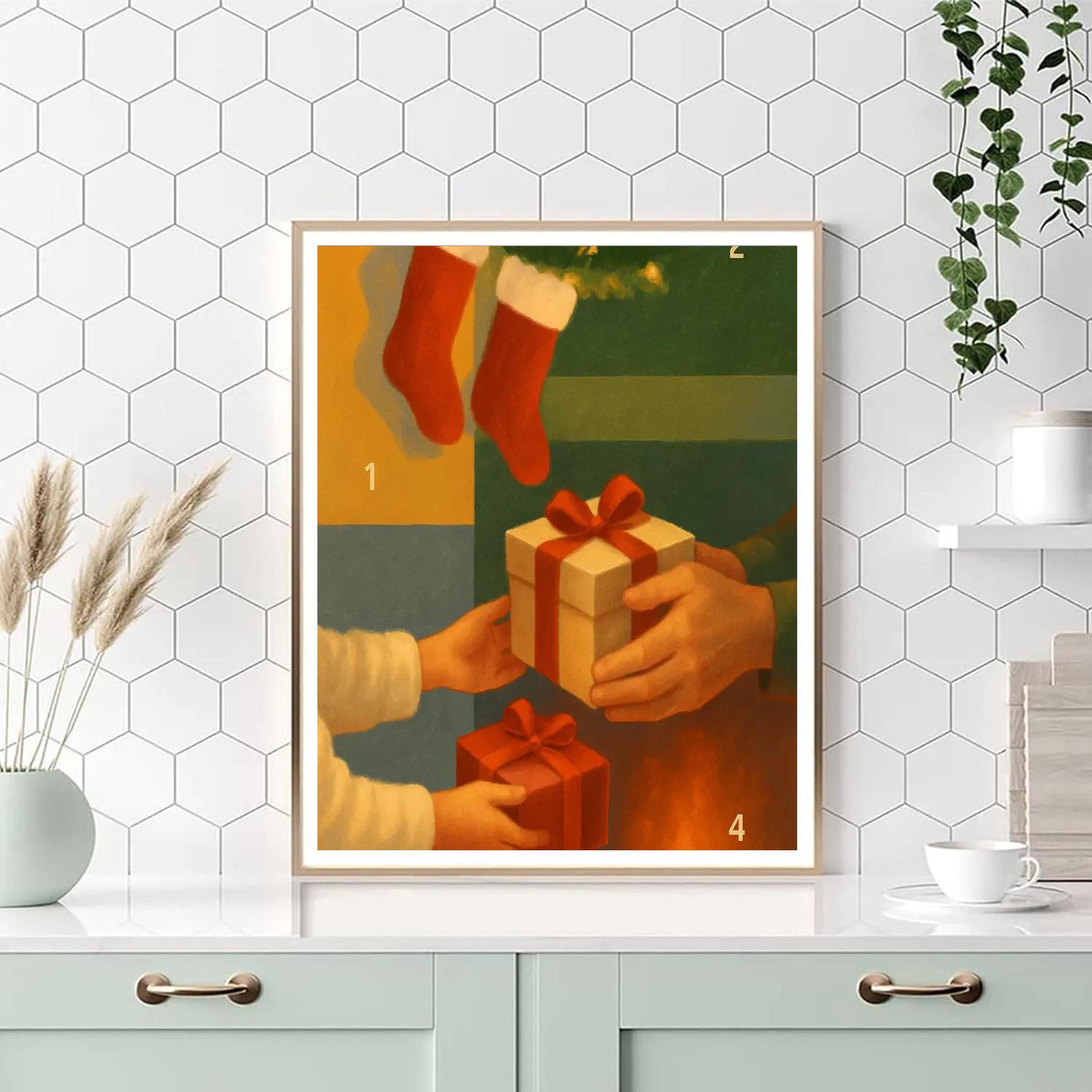Gifts By The Fireplace paint by color