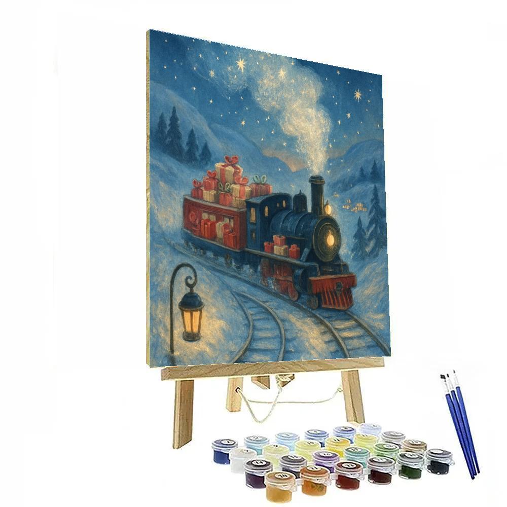 Frosted Train Of Wishes Paint by numbers kits