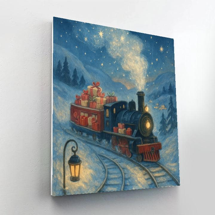Frosted Train Of Wishes Paint by numbers kits