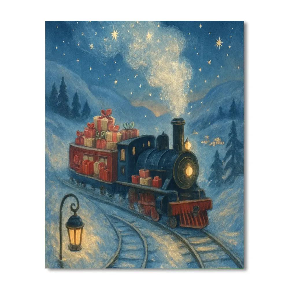 Frosted Train Of Wishes Paint by numbers kits
