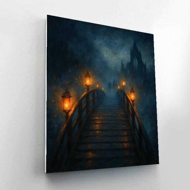 Lantern Bridge To Nowhere DIY paint by numbers