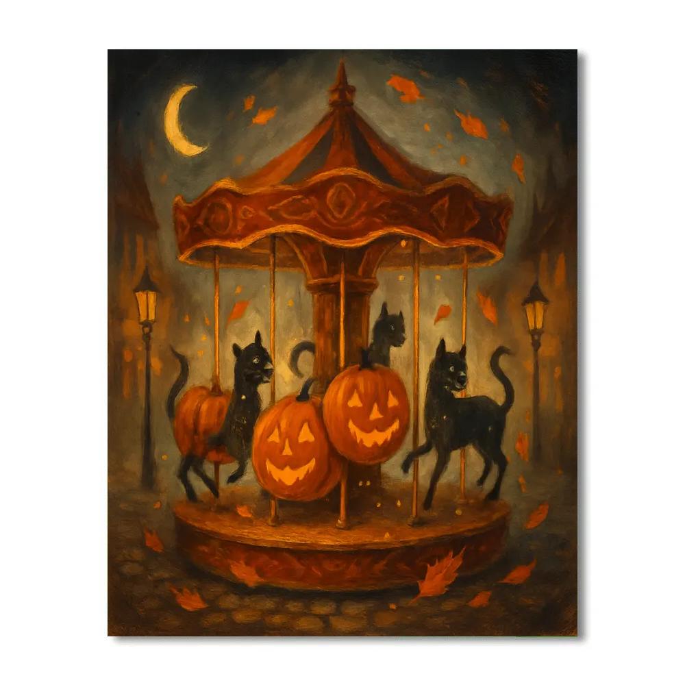 Cobblestone Carousel Of Leaves Paint by numbers kits