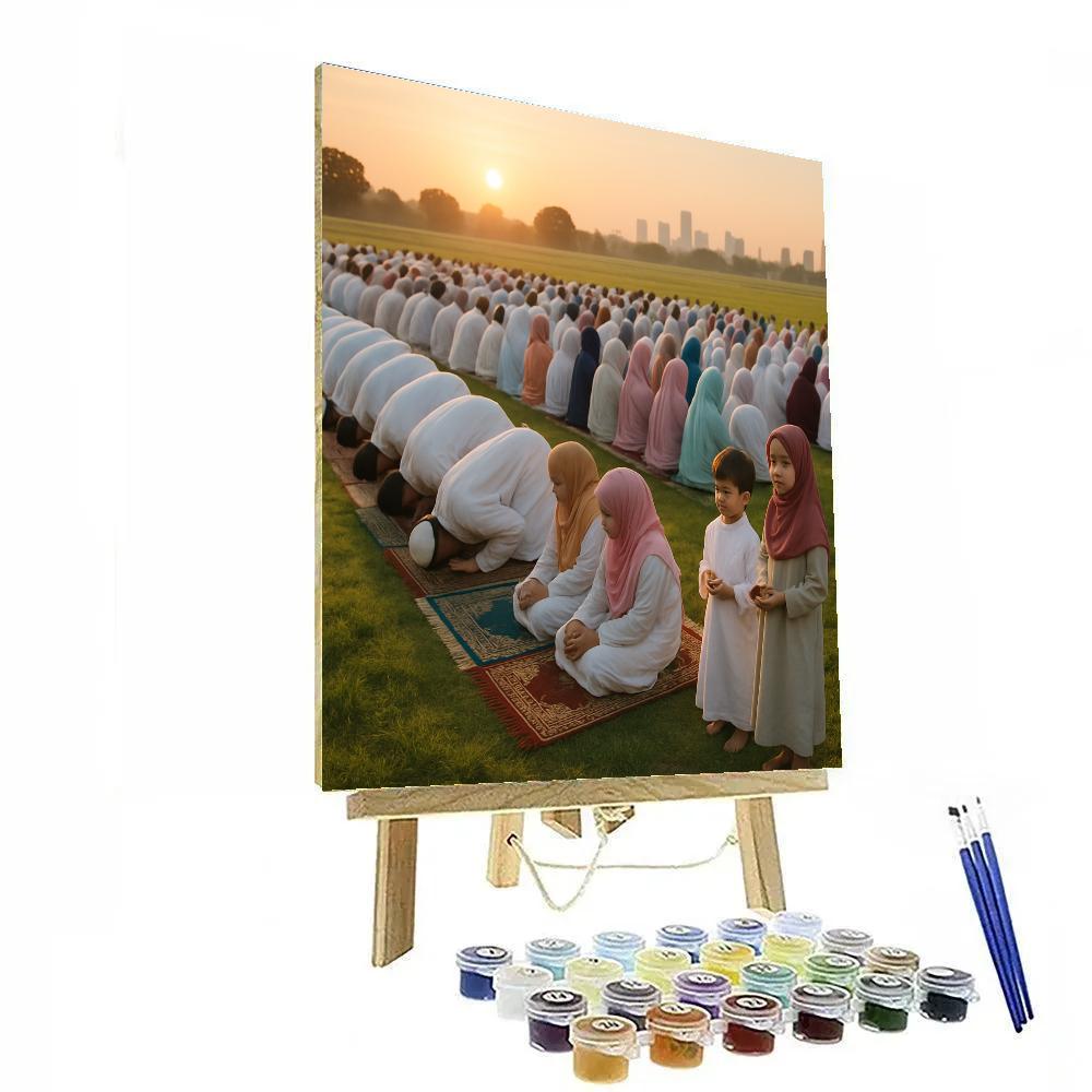 Eid Al Fitr Prayer Ground Number painting