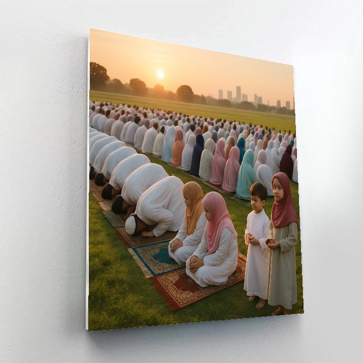 Eid Al Fitr Prayer Ground Number painting