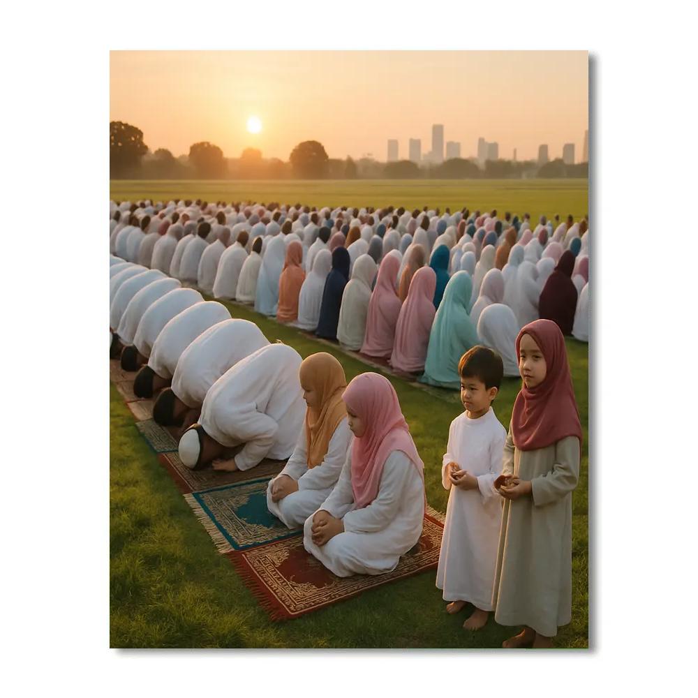 Eid Al Fitr Prayer Ground Number painting