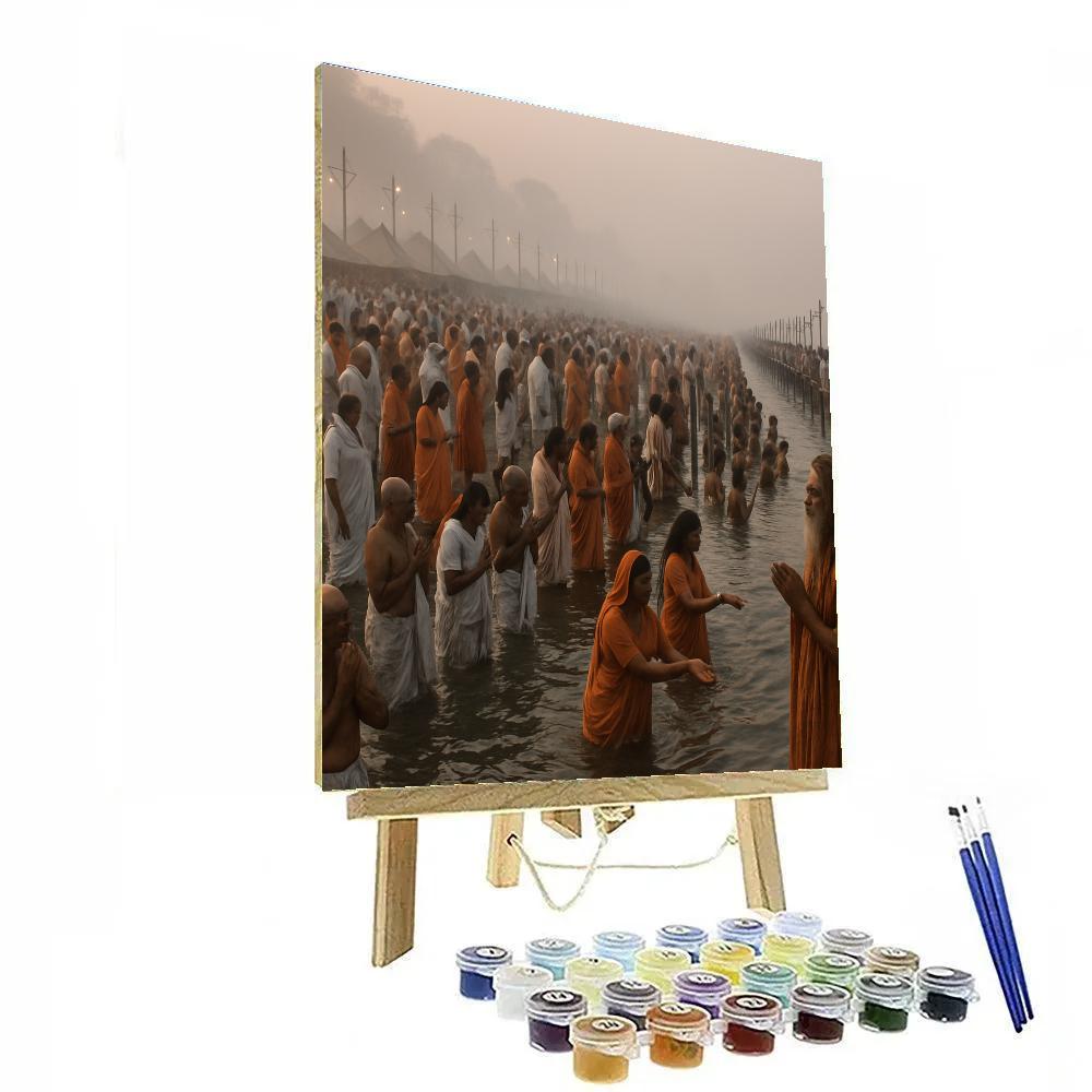 Kumbh Mela Riverside painting number kit