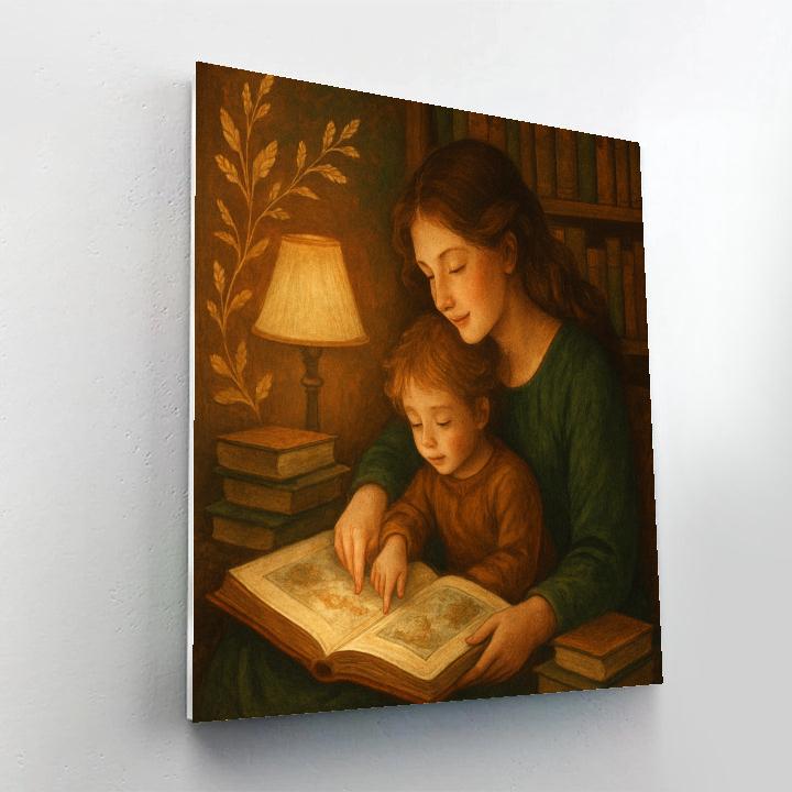 Library Reading Nook paint by numbers