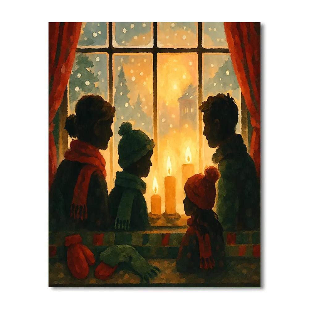 Window Of Candles Painting by numbers kit