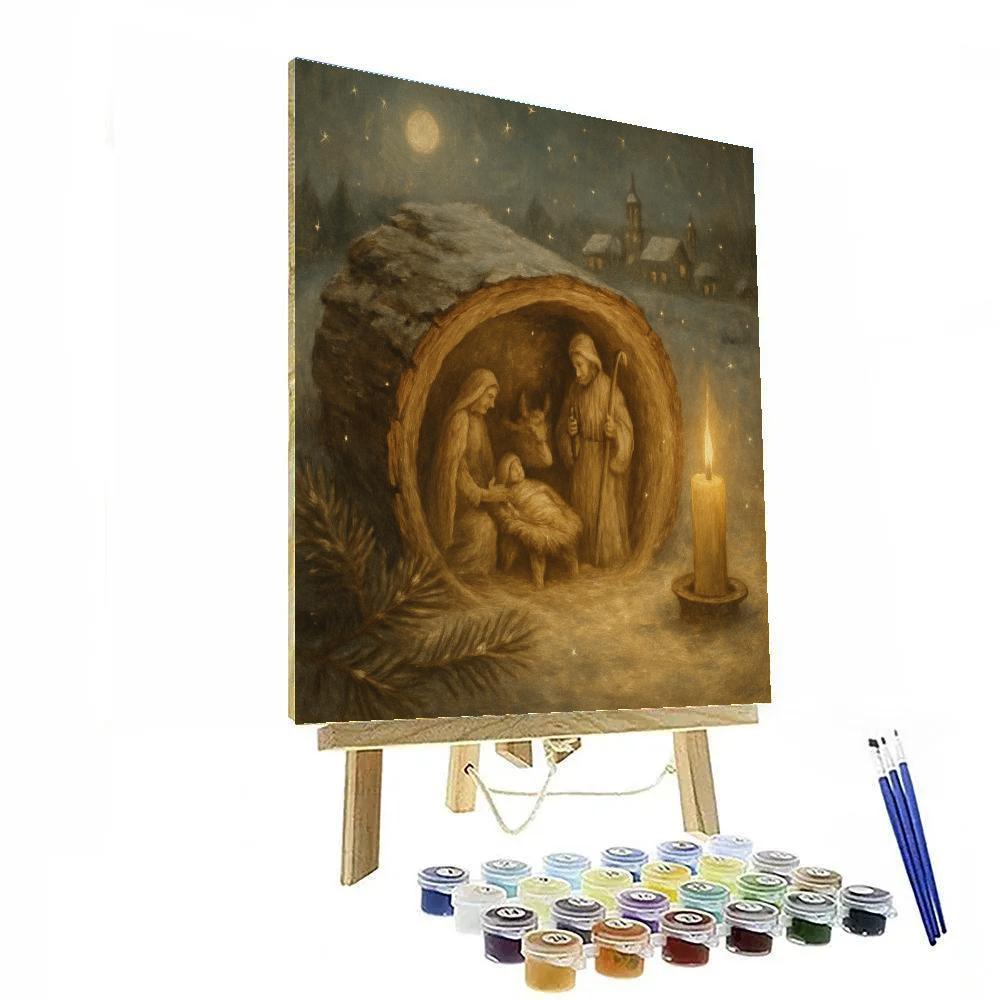 Pinewood Nativity Glow Numbered painting kits