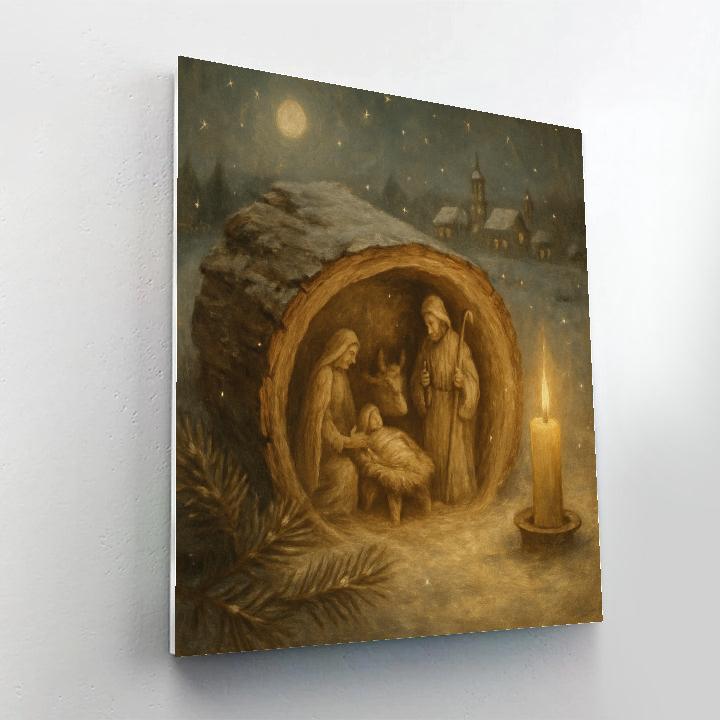 Pinewood Nativity Glow Numbered painting kits