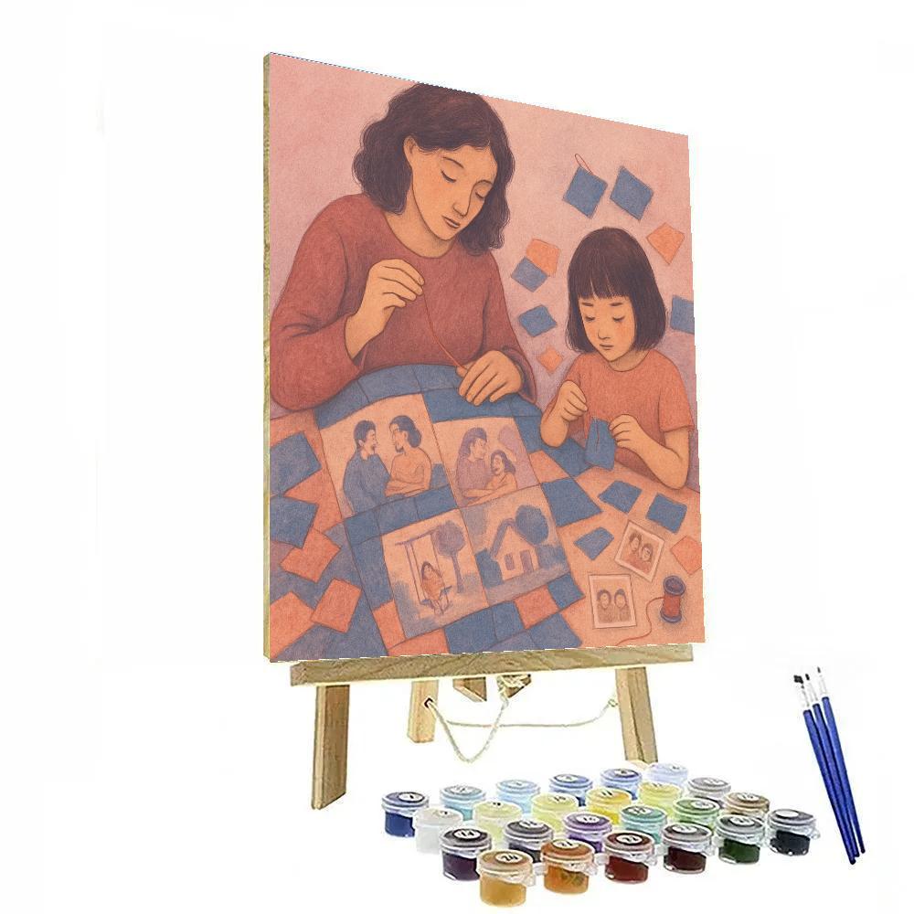 Patchwork Quilt Story Number painting