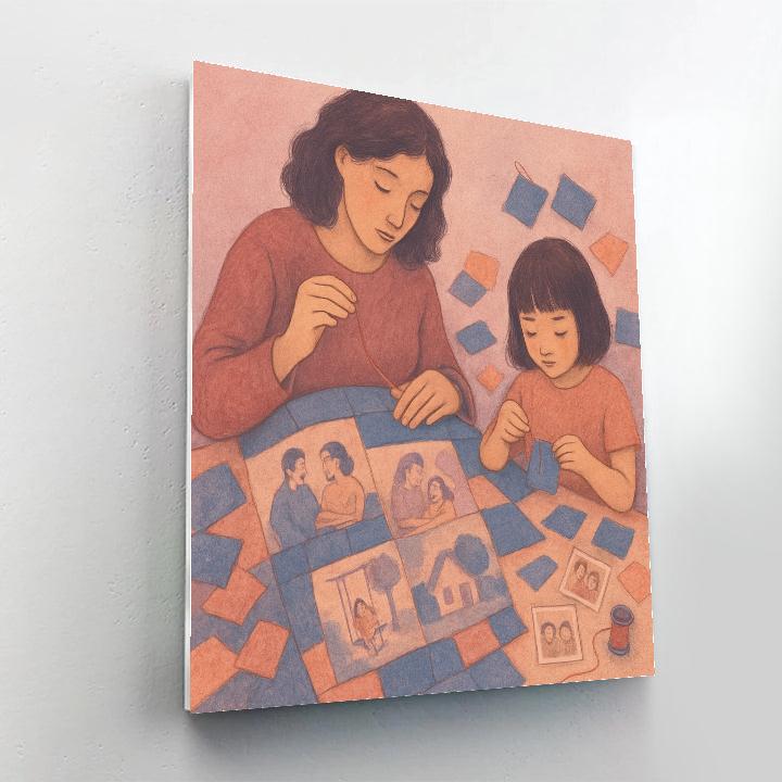 Patchwork Quilt Story Number painting