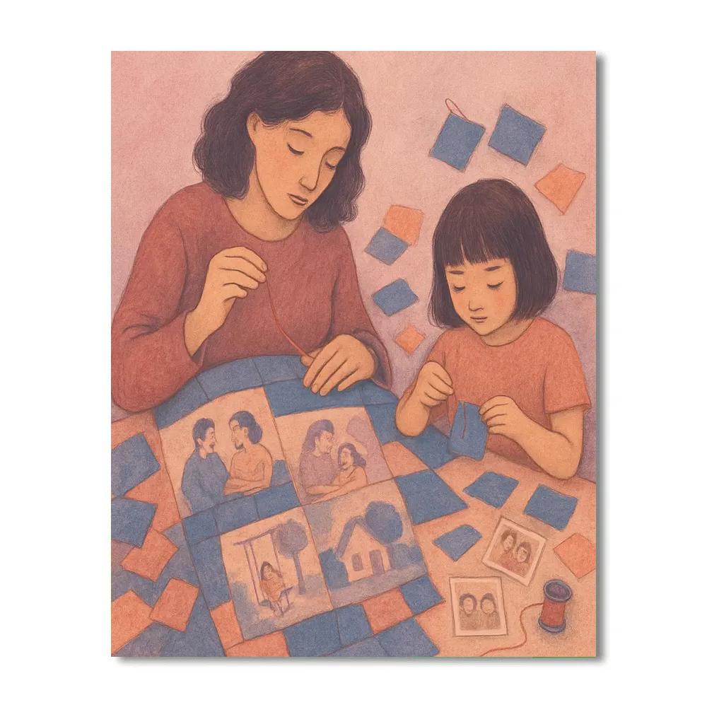 Patchwork Quilt Story Number painting