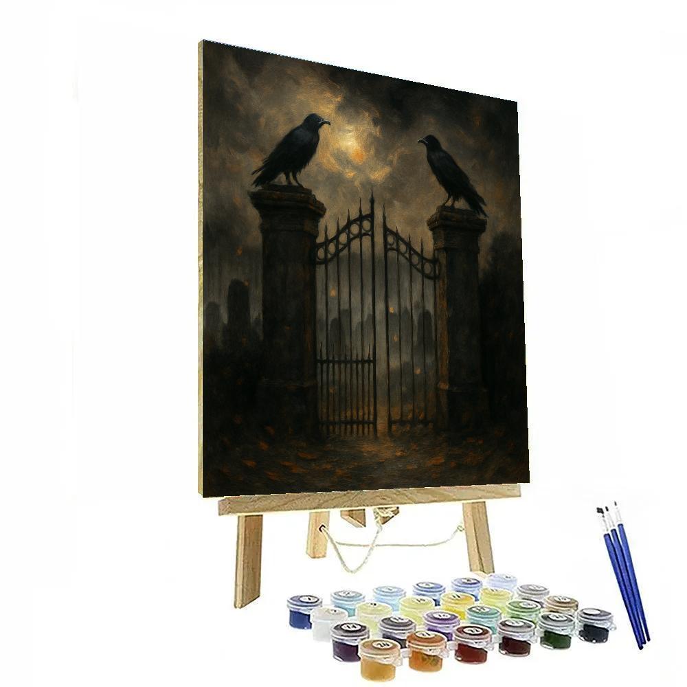 Raven Watch At Midnight Gate Numbered painting kits