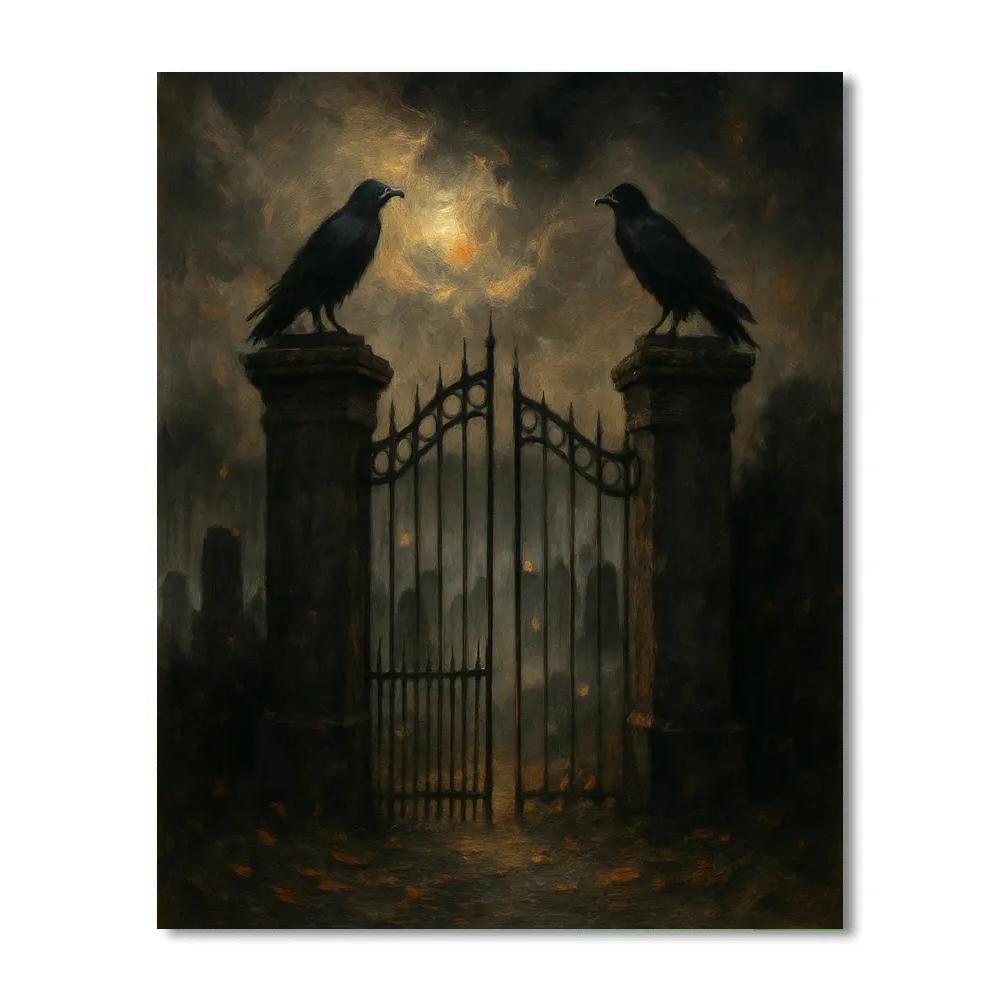 Raven Watch At Midnight Gate Numbered painting kits