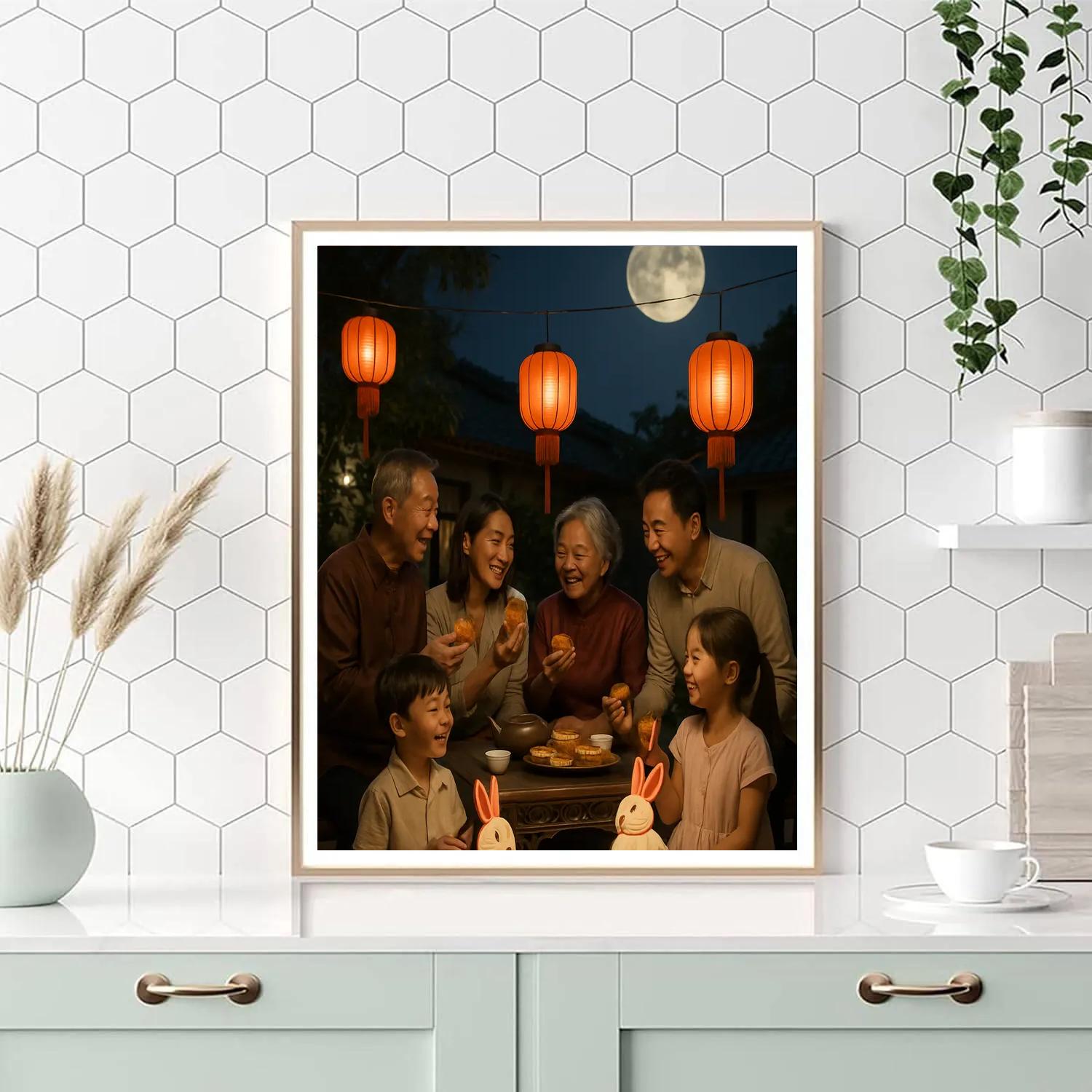Mid Autumn Moon Festival Numbered painting kits