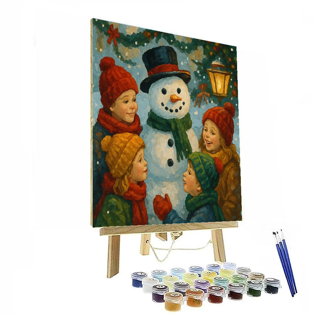 Snowman Promises Number painting