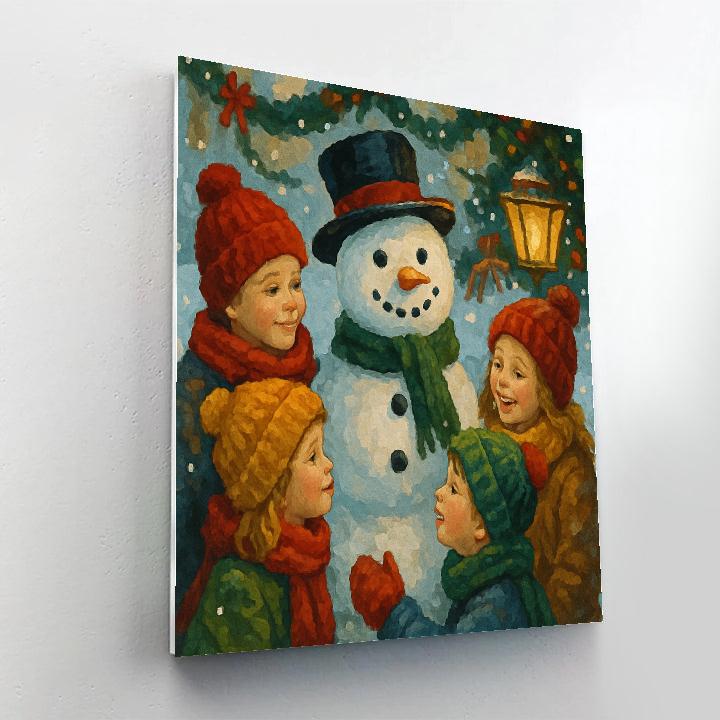 Snowman Promises Number painting