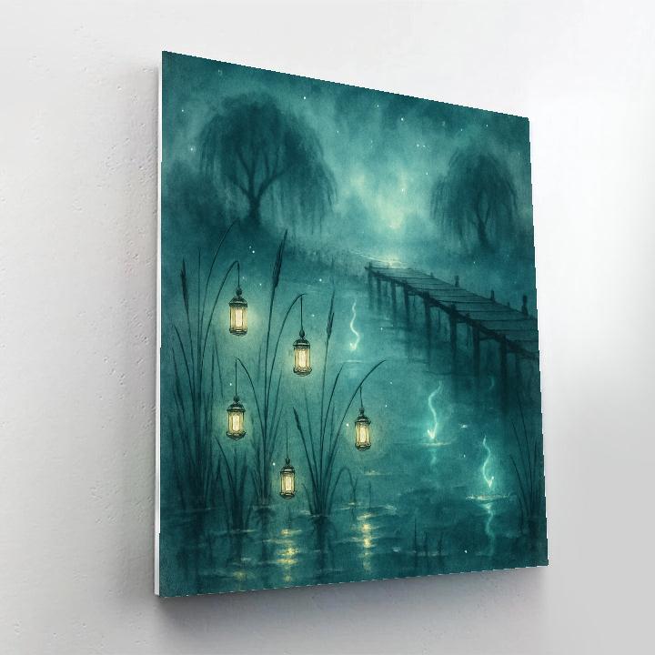 Marsh Of Lanterned Reeds Painting by numbers kit