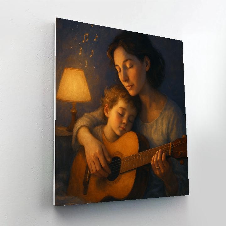 Bedtime Lullaby Guitar Numbered painting kits