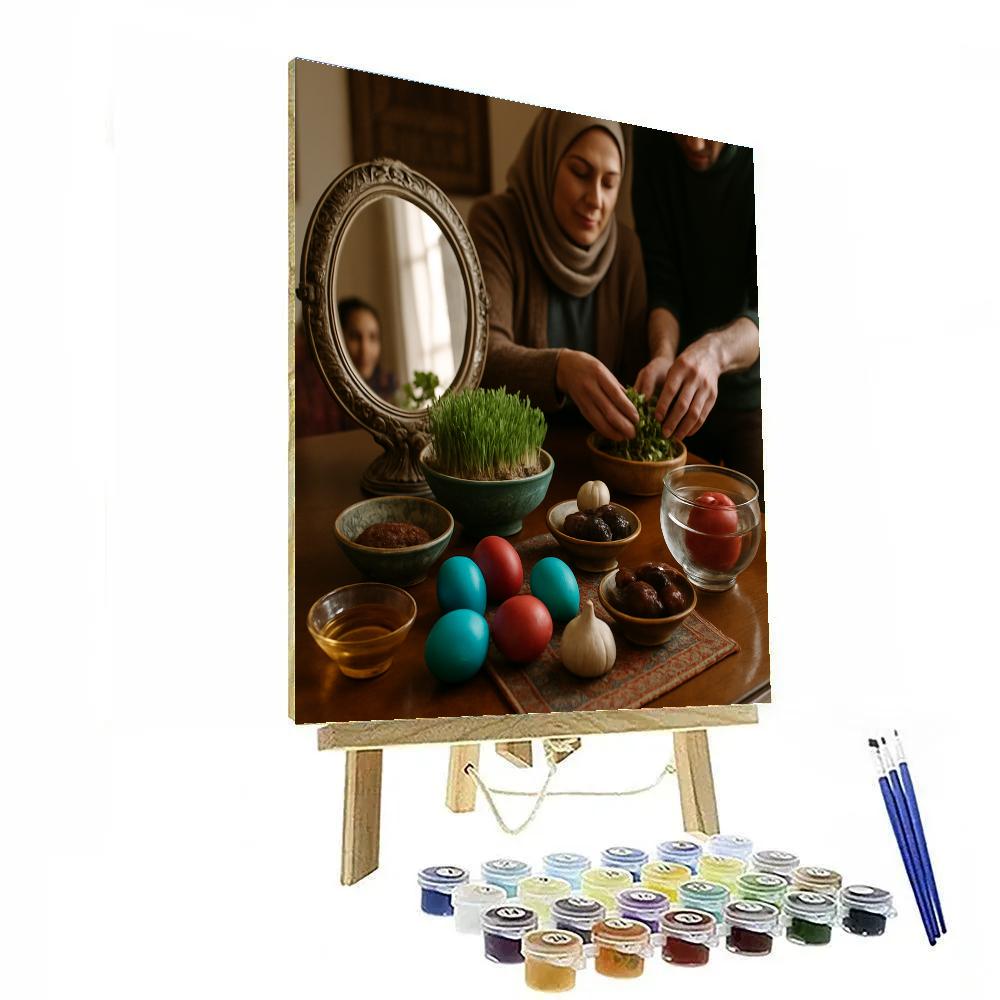 Nowruz Haft Seen Table Number painting