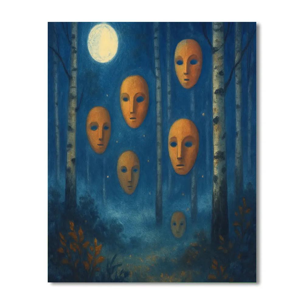 Autumn Glen Of Floating Masks Paint by numbers kits