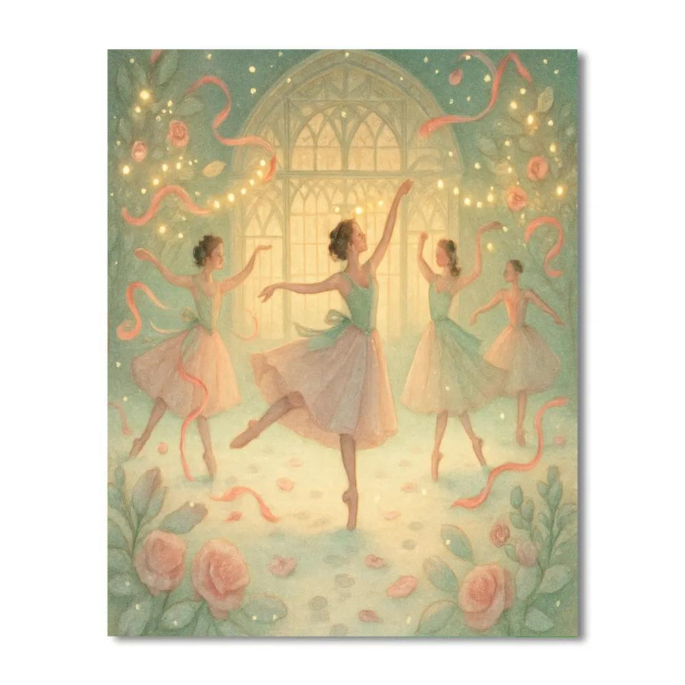 Sugar Plum Ballet Garden paint by numbers