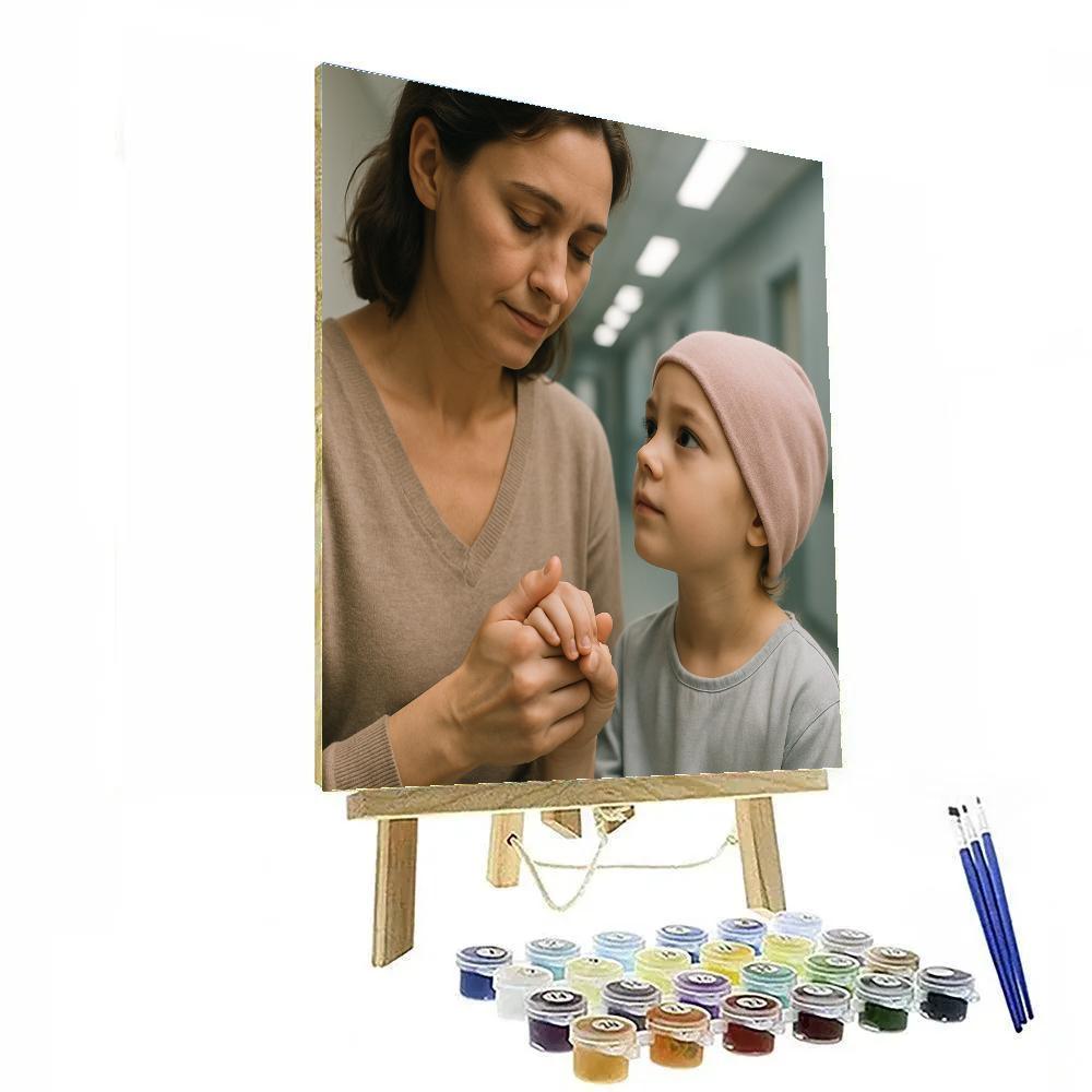 Hospital Waiting Hand Hold DIY paint by numbers