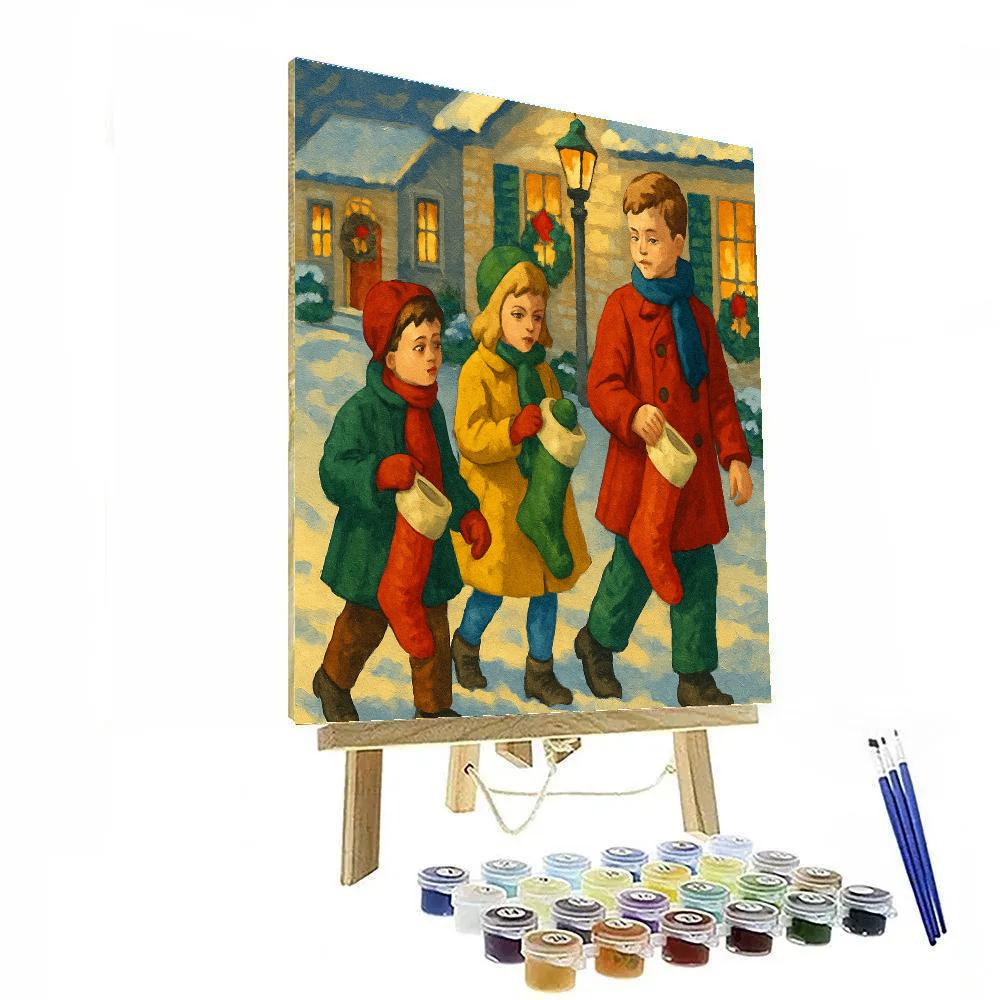 Stocking Stroll painting number kit