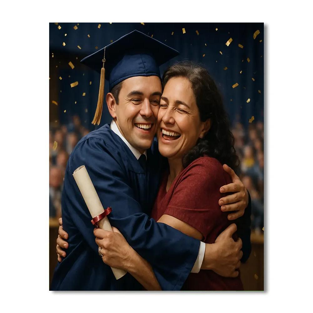 Graduation Proud Embrace Paint by numbers art