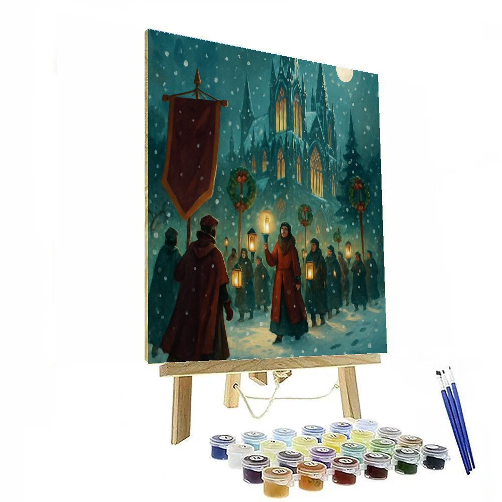 Icicle Cathedral Parade paint by number