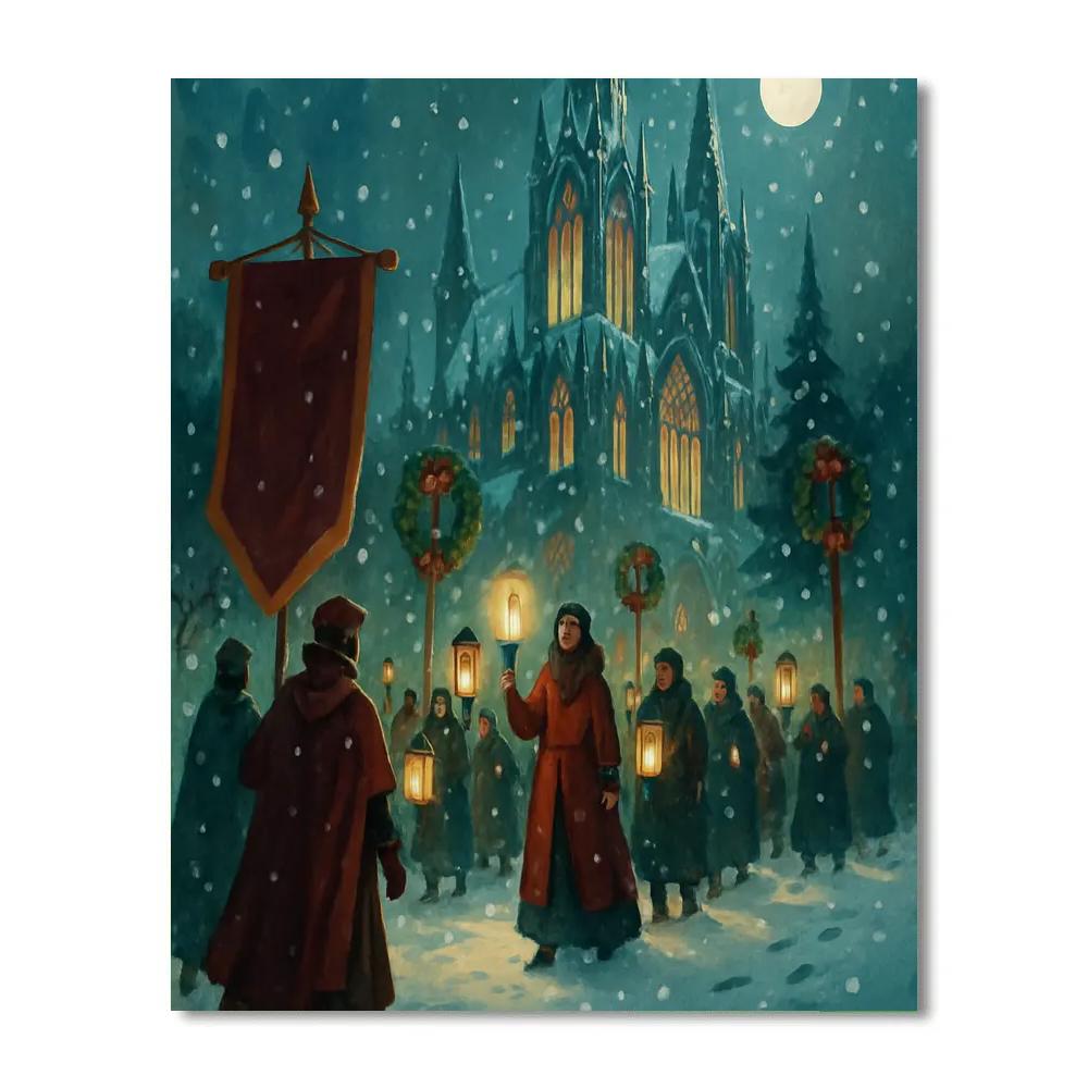 Icicle Cathedral Parade paint by number