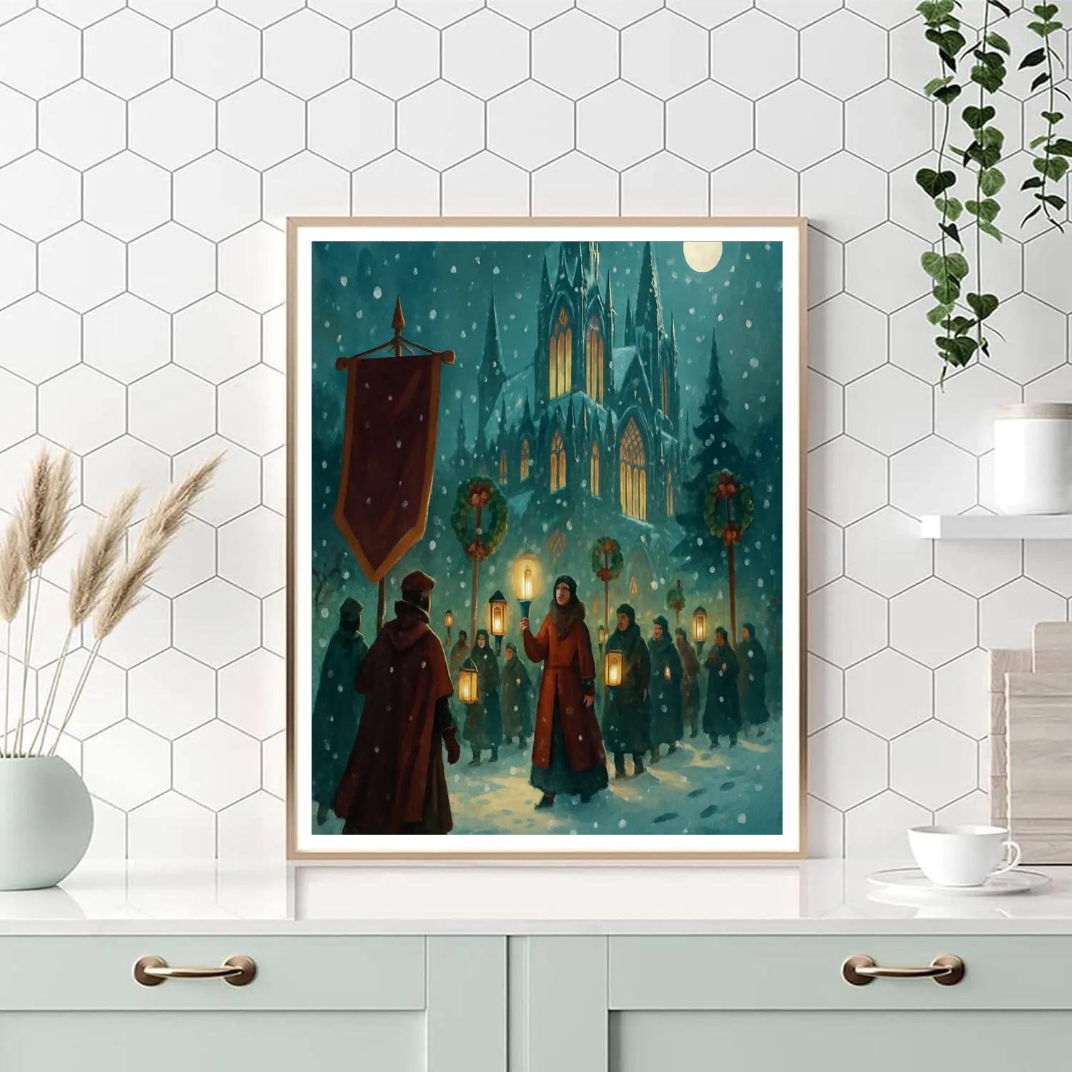 Icicle Cathedral Parade paint by number
