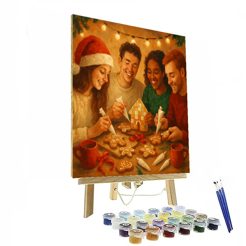 Gingerbread Gathering painting number kit