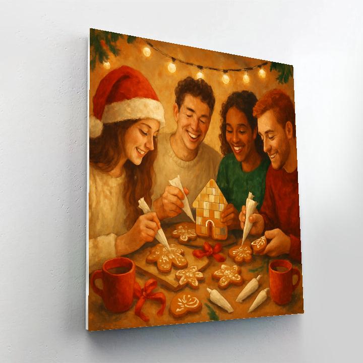 Gingerbread Gathering painting number kit