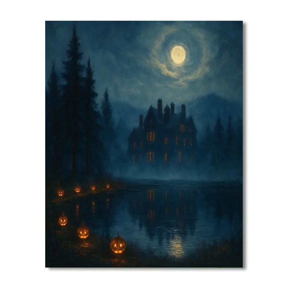 Fogline Manor Reflection paint by number