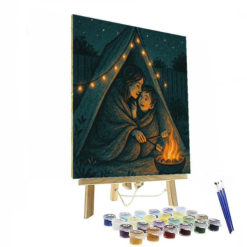 Backyard Camping Starglow paint by numbers