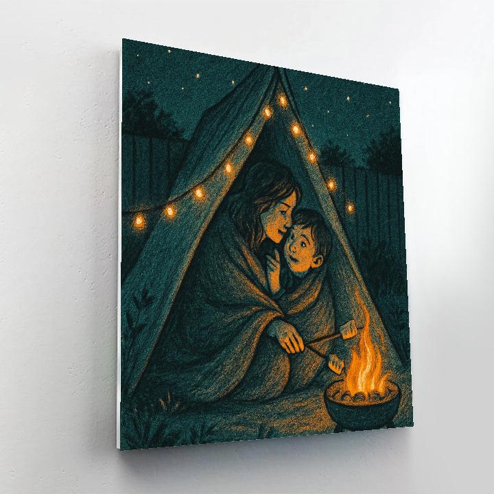 Backyard Camping Starglow paint by numbers