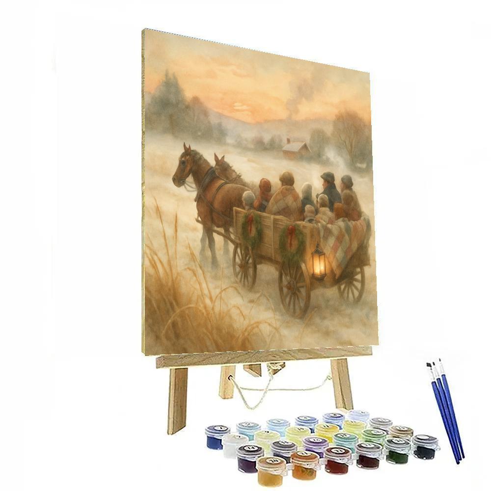 Snowbound Hayride Harmony Paint by numbers art