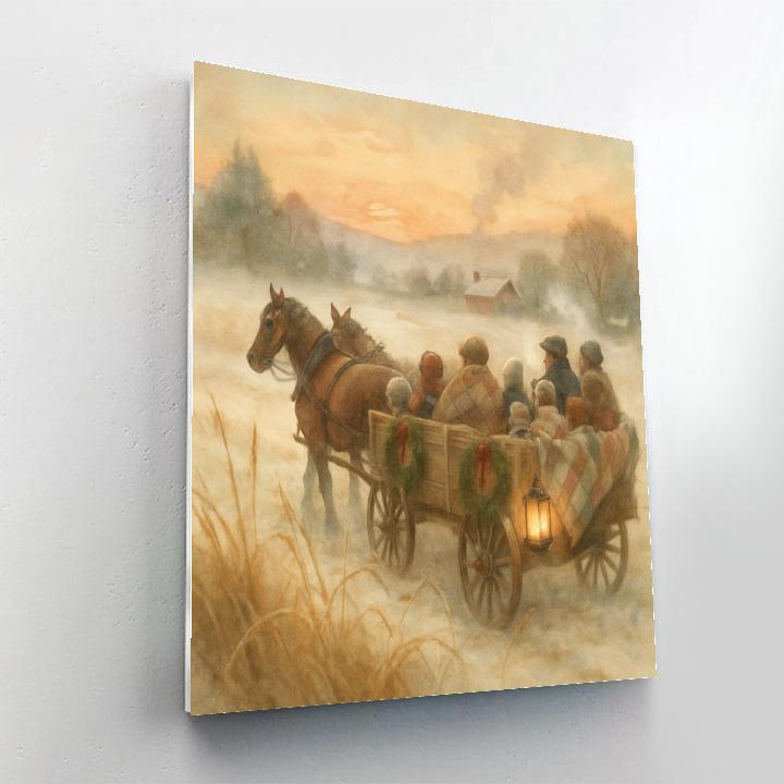 Snowbound Hayride Harmony Paint by numbers art