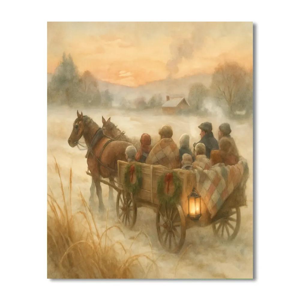 Snowbound Hayride Harmony Paint by numbers art