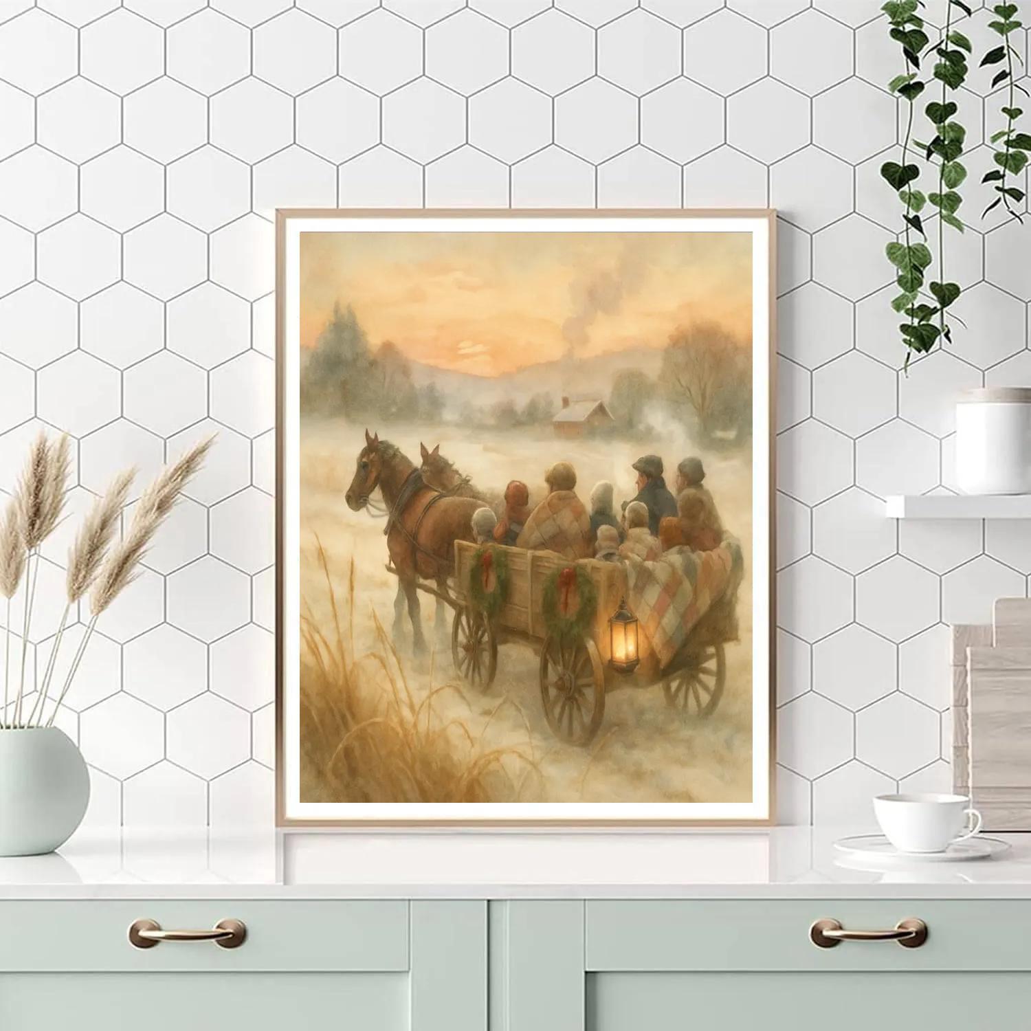 Snowbound Hayride Harmony Paint by numbers art