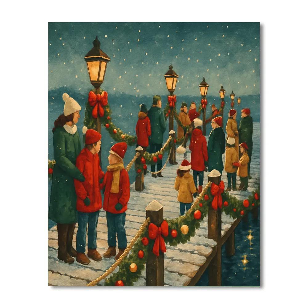 Noel On The Pier paint by numbers