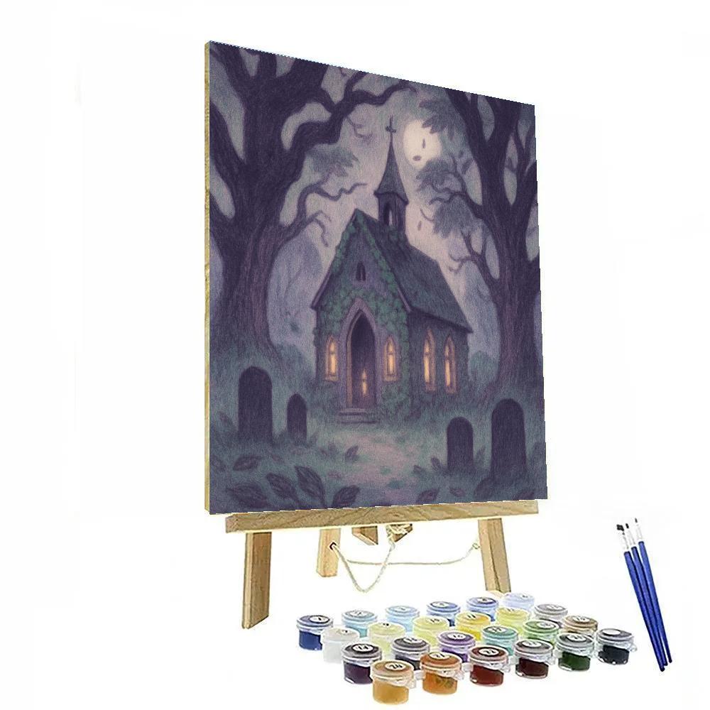 Silent Chapel Among The Oaks paint by number