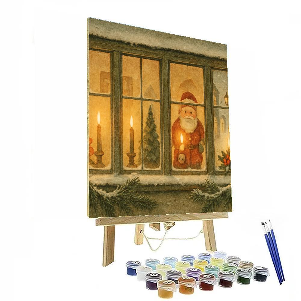 Candlelit Window Wishes Painting by numbers kit