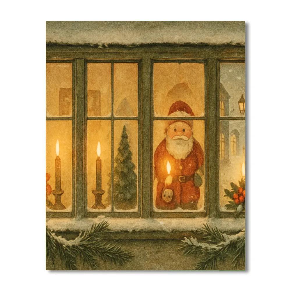 Candlelit Window Wishes Painting by numbers kit