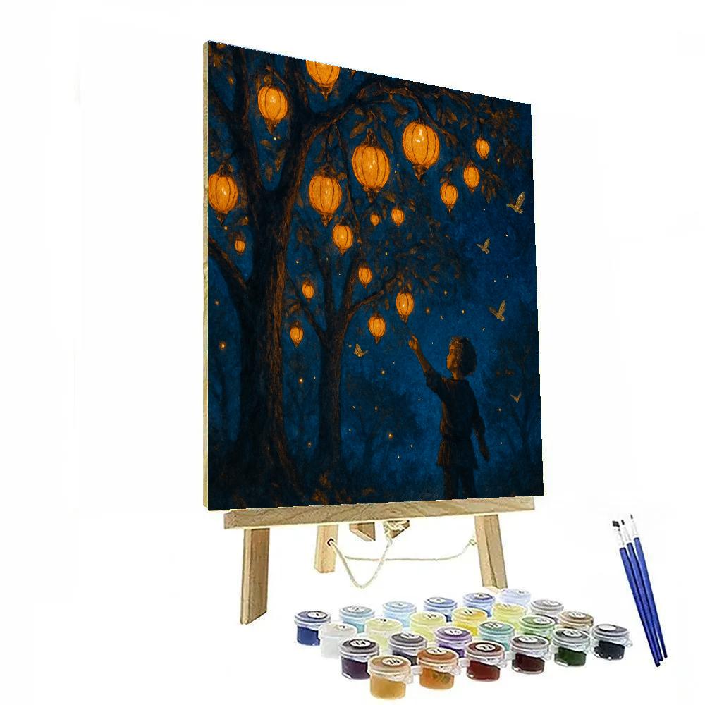 Nocturne Of The Lantern Trees DIY paint by numbers